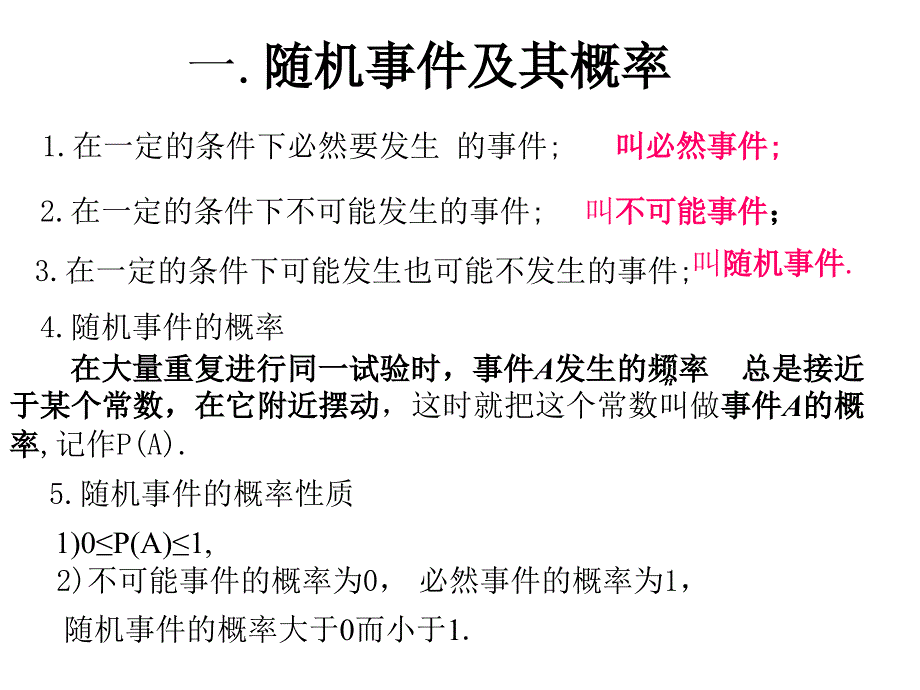 随机事件与等可能事件的概率(高三复习)课件_第2页