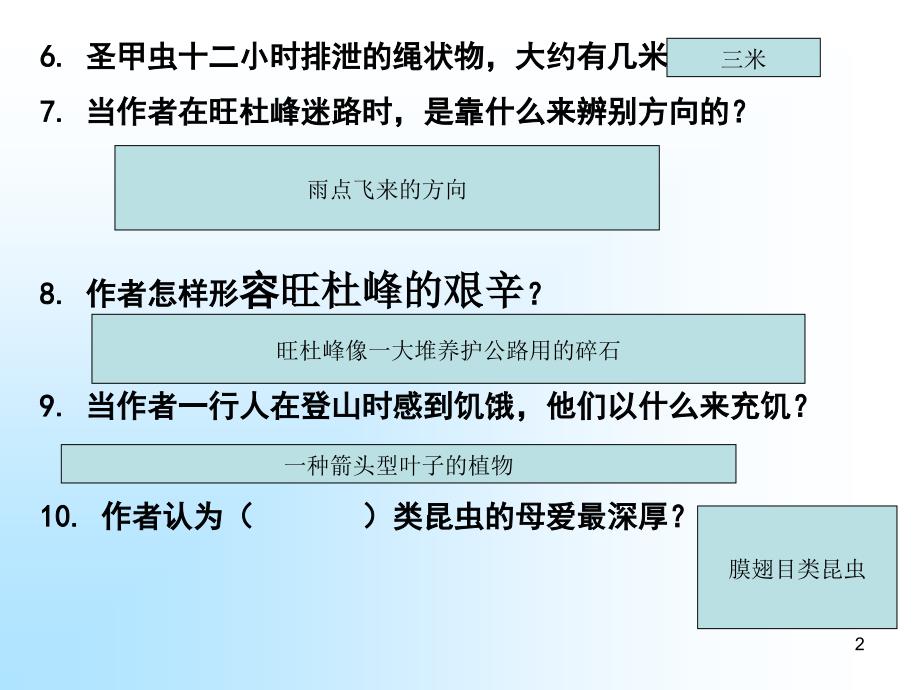 昆虫记练习题分享资料_第2页