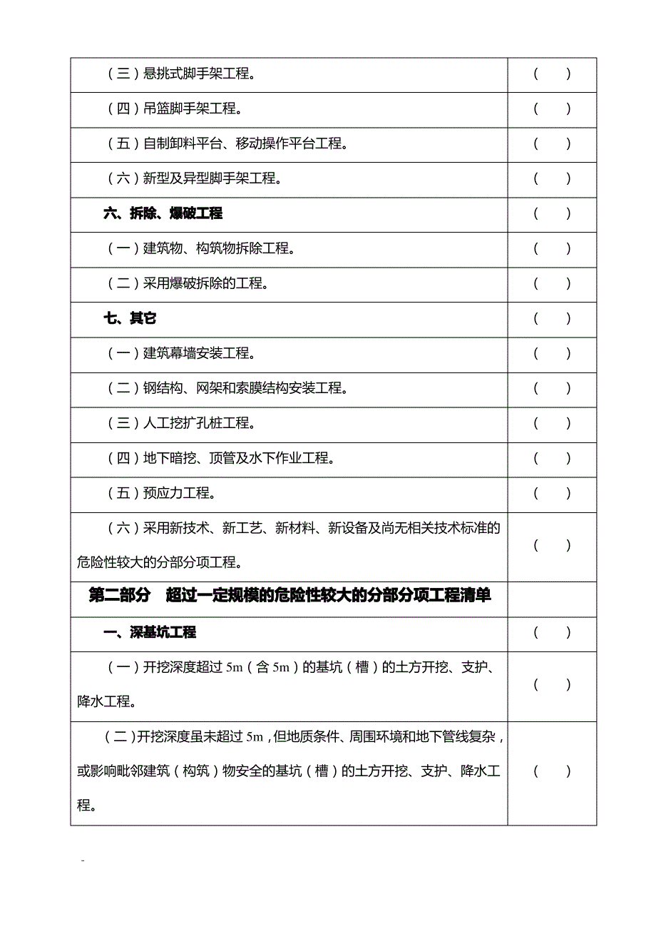 危险性较大的分部分项工程清单(建设单位提供)_第2页