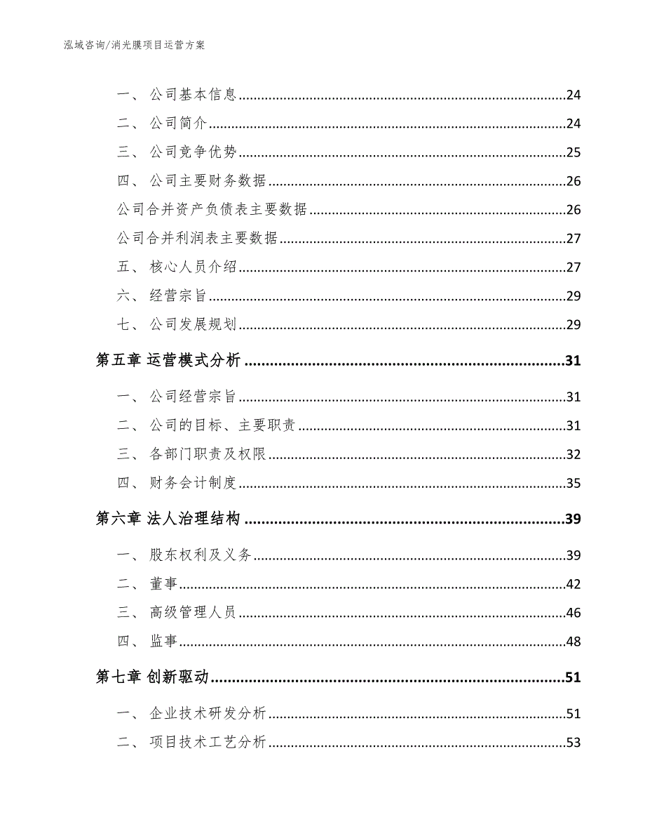 消光膜项目运营方案参考范文_第4页