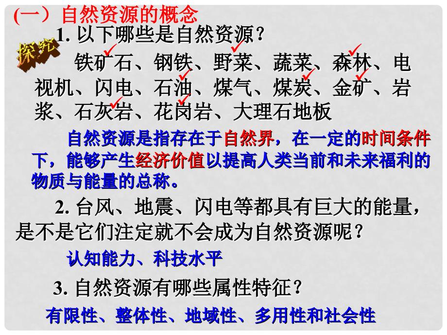 高一地理必修1 自然资源与人类活动 课件_第2页