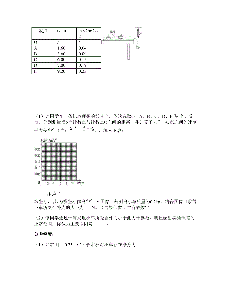 山东省泰安市大安山乡中学2022年高三物理期末试卷含解析_第4页