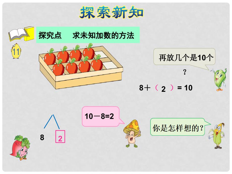 一年级数学上册 第8单元《10以内的加法和减法》第10课时 求未知加数课件 苏教版_第4页