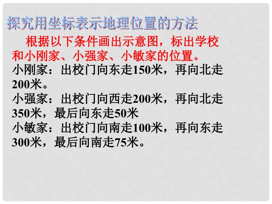 七年级数学下册 第七章 平面直角坐标系 7.2 坐标方法的简单应用 第1课时 用坐标表示地理位置课件 （新版）新人教版_第3页