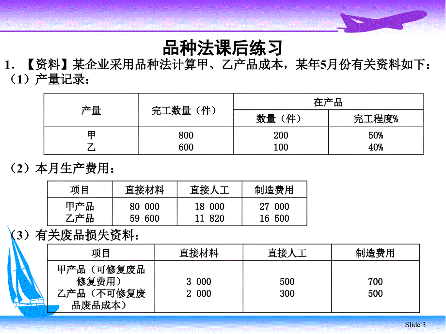 成本会计学第6章平时练习及答案_第3页