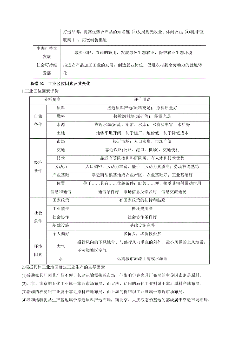 【高中地理】产业区位 查漏补缺 2023年高三地理三轮冲刺过关（解析版）_第4页