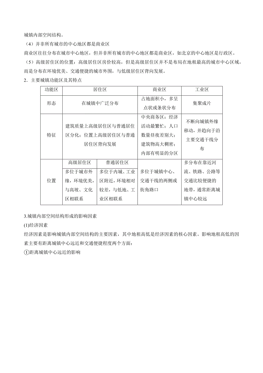 【高中地理】人口、城镇与城市辐射 查漏补缺 2023年高三地理三轮冲刺过关（原卷版）_第4页