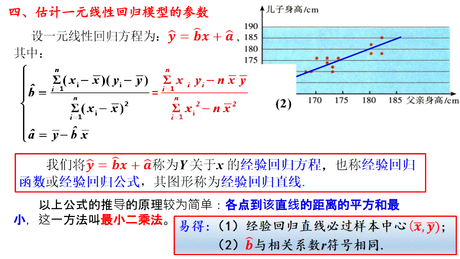 【高中数学】一元线性回归模型参数的最小二乘估计（1） 高二数学人教A版（2019）选择性必修第三册_第4页