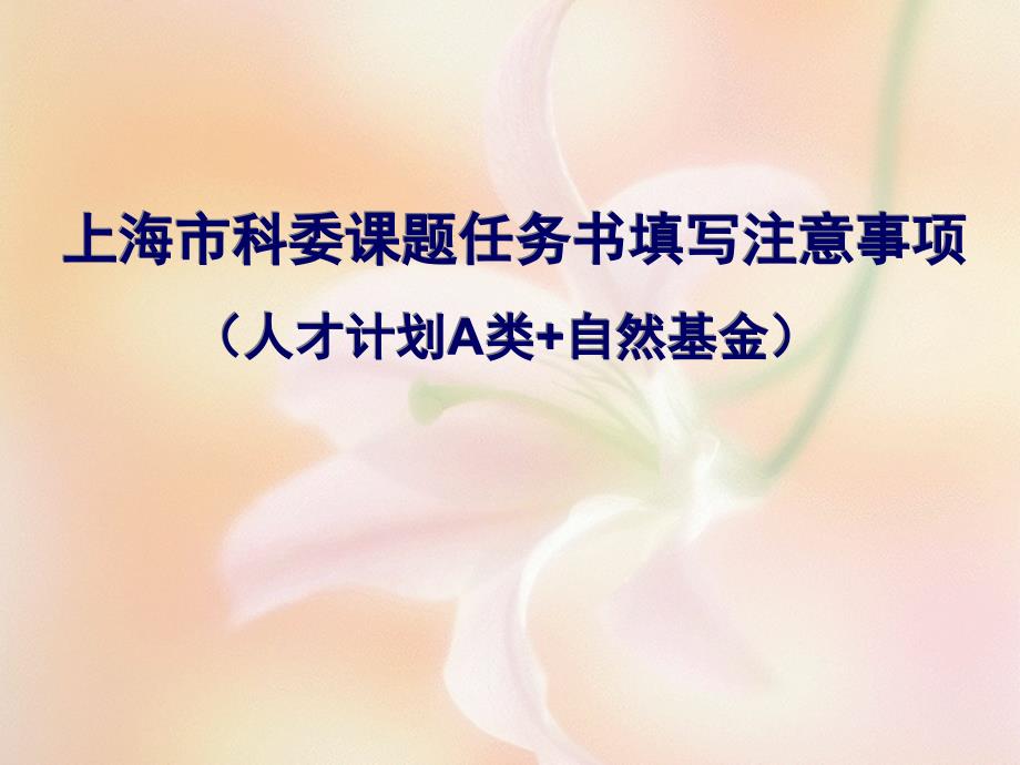 上海市科委课题任务书填写注意事项人才计划A类自然基金语文_第1页