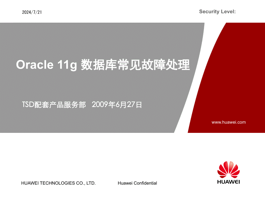 oracle11g数据库常见故障处理(华为)_第1页