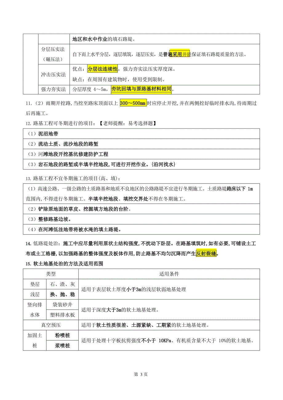 一级建造师《公路工程管理与实务》建知识点速记200句_第4页