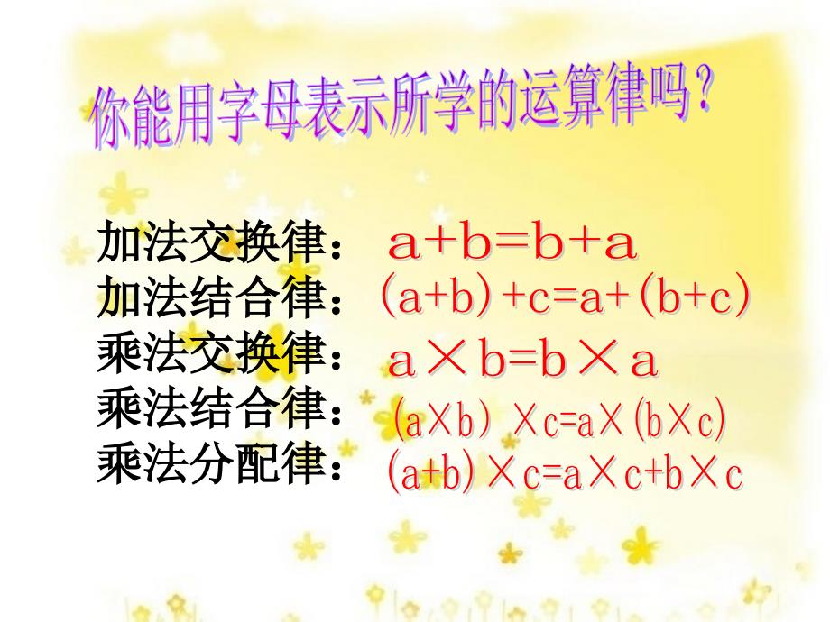 五年级数学上册《用字母表示数》PPT课件_第4页