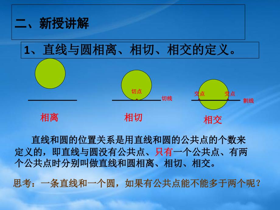 高二数学直线与圆的位置关系 人教_第3页