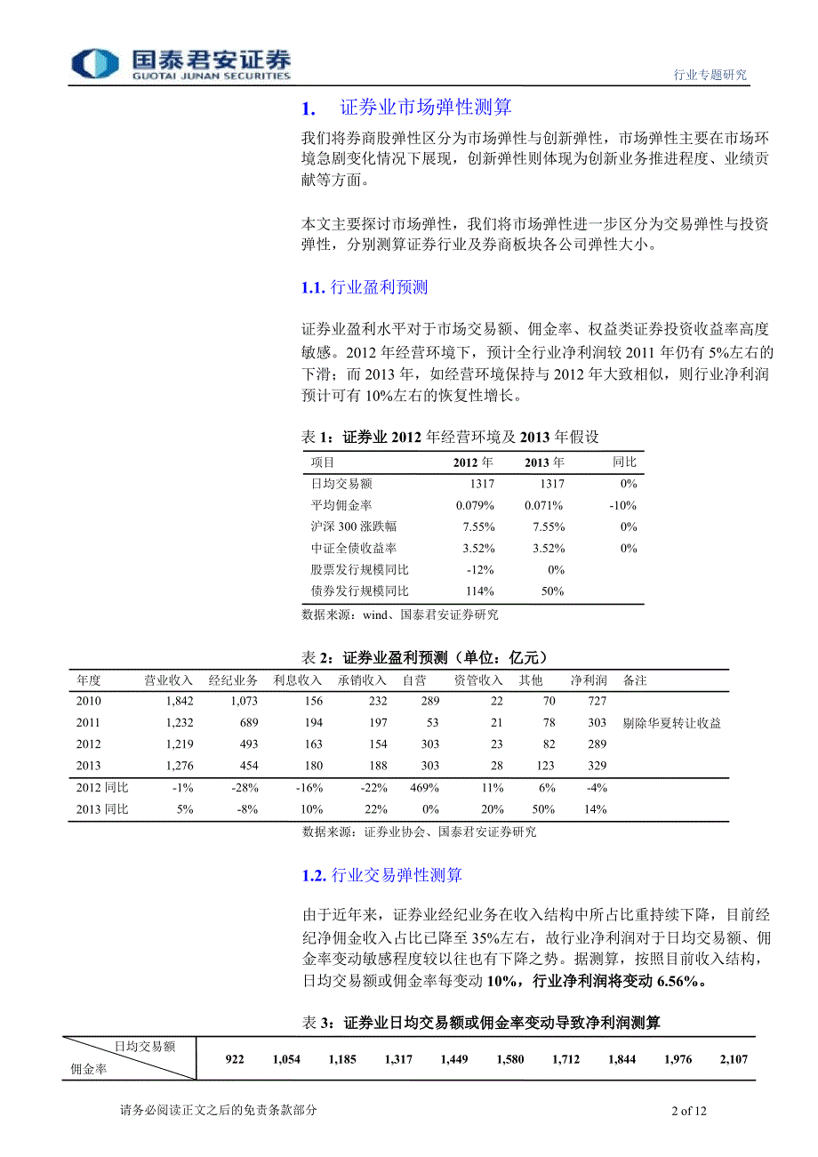 投资银行业与经纪业：券商股弹性几何？0107_第2页