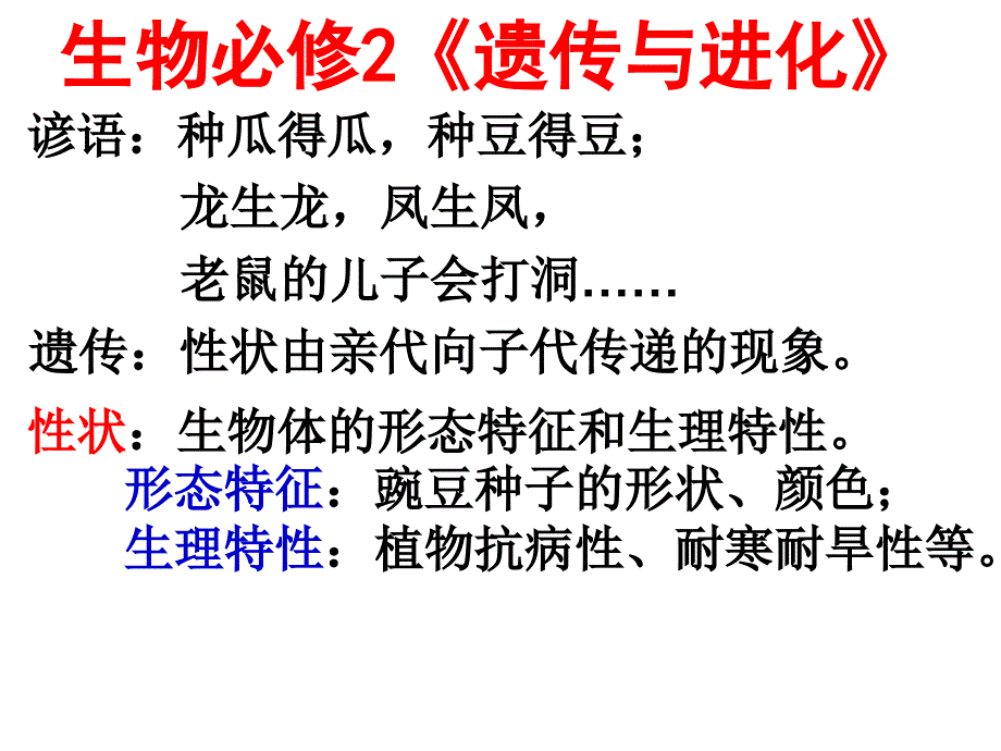 孟德尔豌豆杂交实验一_第1页