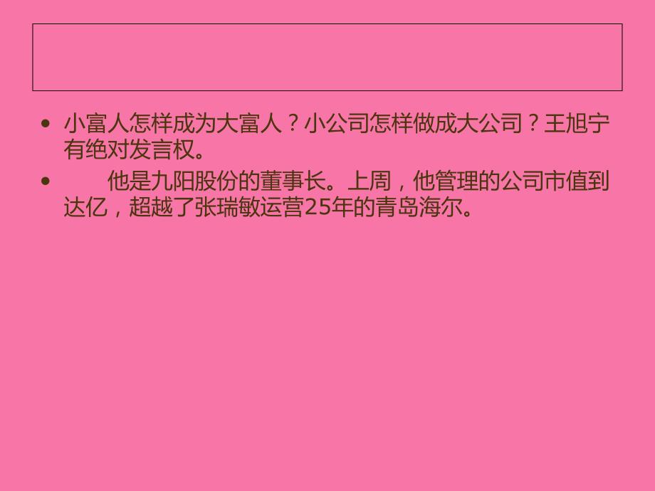 阳市值超海尔董事长王旭宁如何从小做大ppt课件_第3页