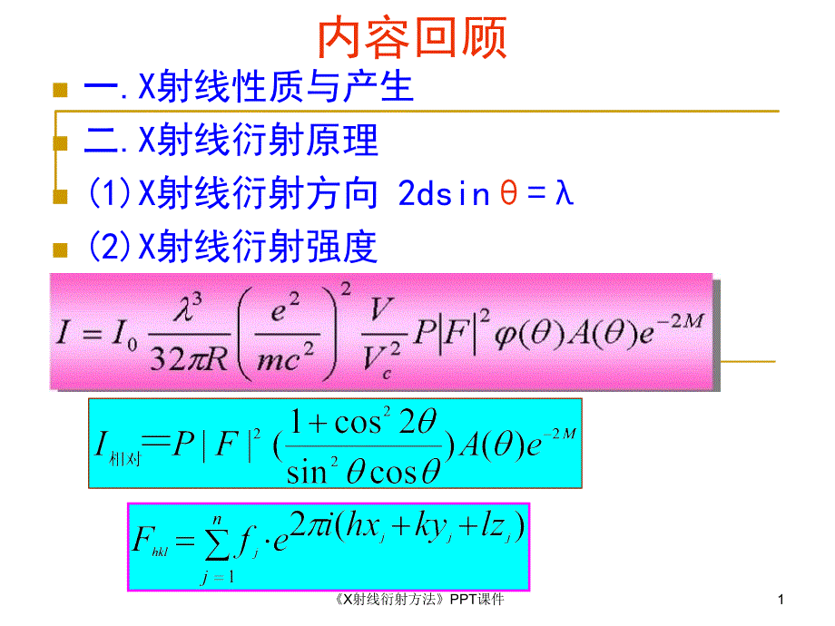 X射线衍射方法课件_第1页