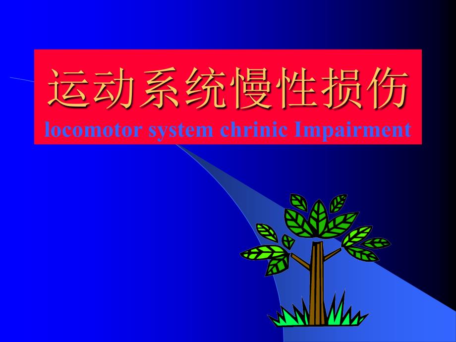 康复医疗交流课件：运动系统慢性损伤_第1页