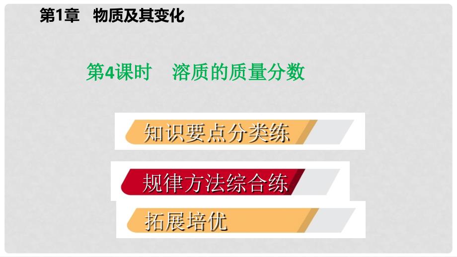 八年级科学上册 第1章 水和水的溶液 1.5 物质的溶解 1.5.4 溶质质量分数练习课件 （新版）浙教版_第2页