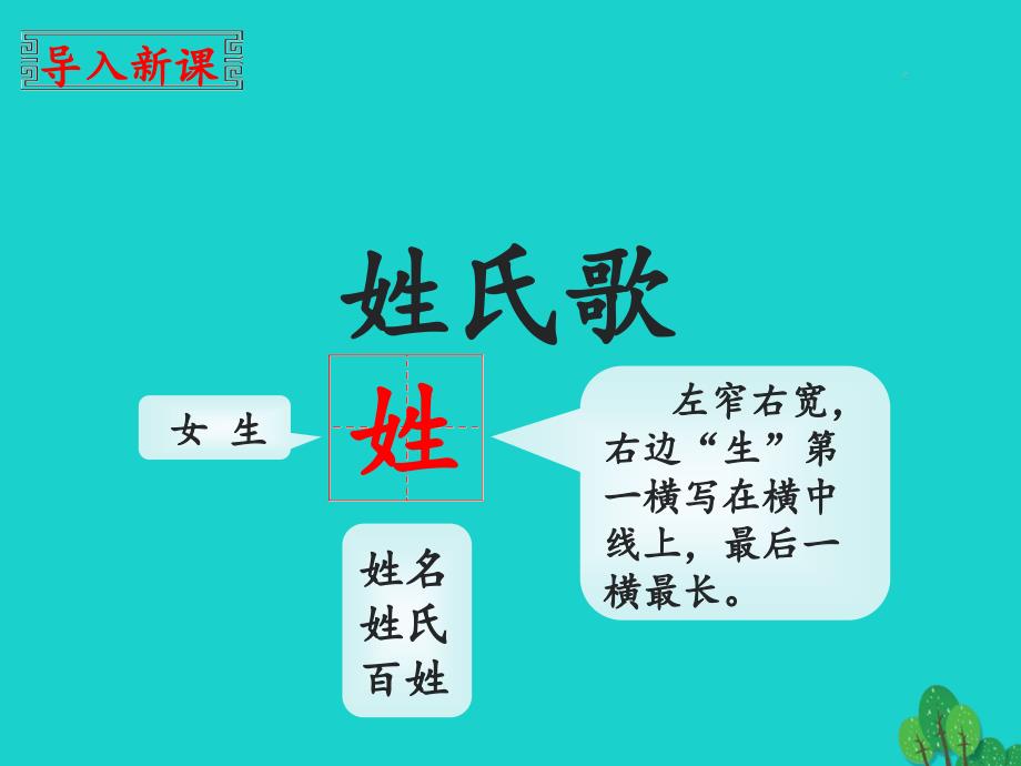 一年级语文下册识字一2姓氏歌教学课件新人教版_第4页