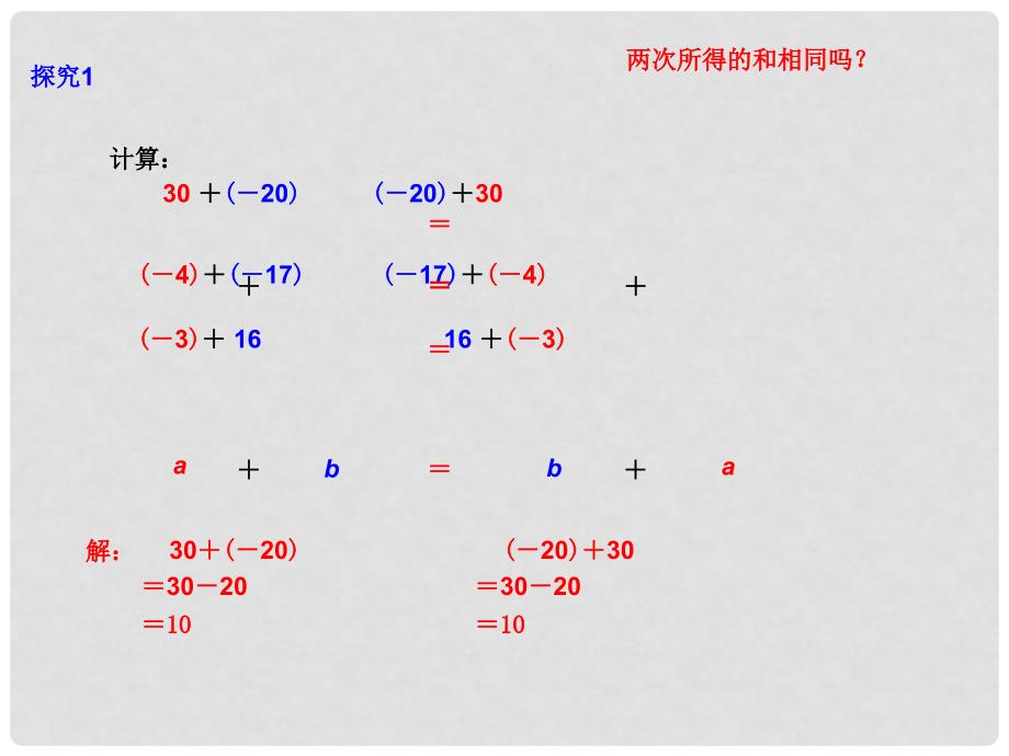 七年级数学上册 1.3 有理数的加减法 1.3.1 有理数的加法（2）课件 （新版）新人教版_第3页