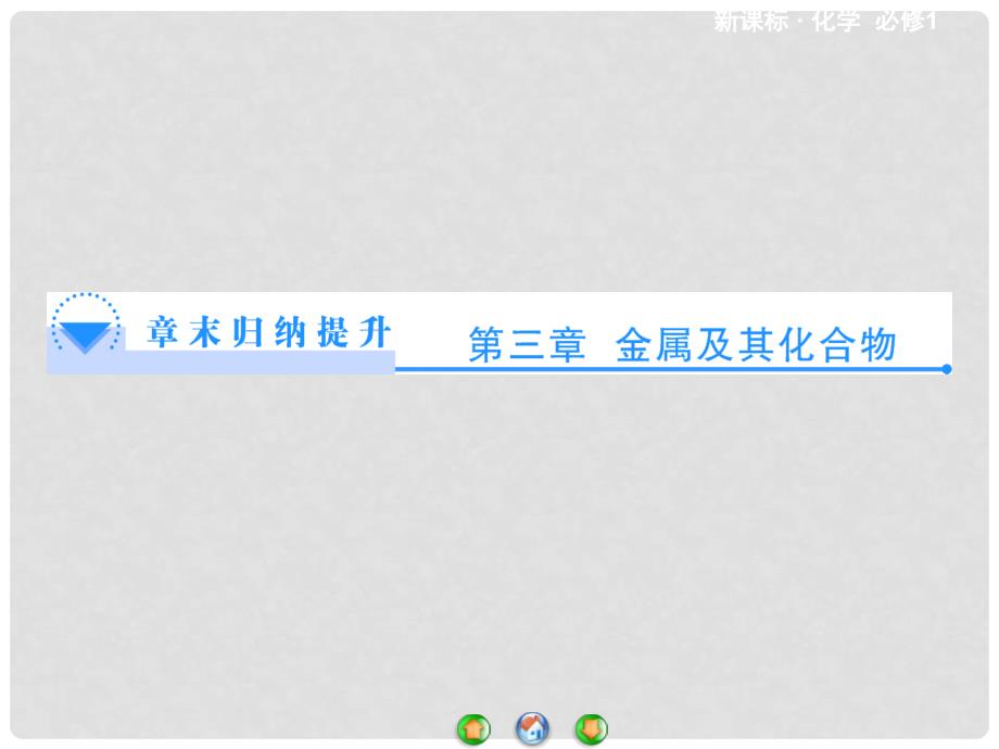高中化学 第3章 金属及其化合物章末归纳提升课件 新人教版必修1_第1页