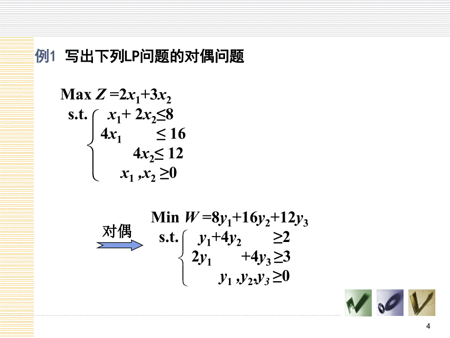 运筹学——2对偶理论和灵敏度分析_第4页