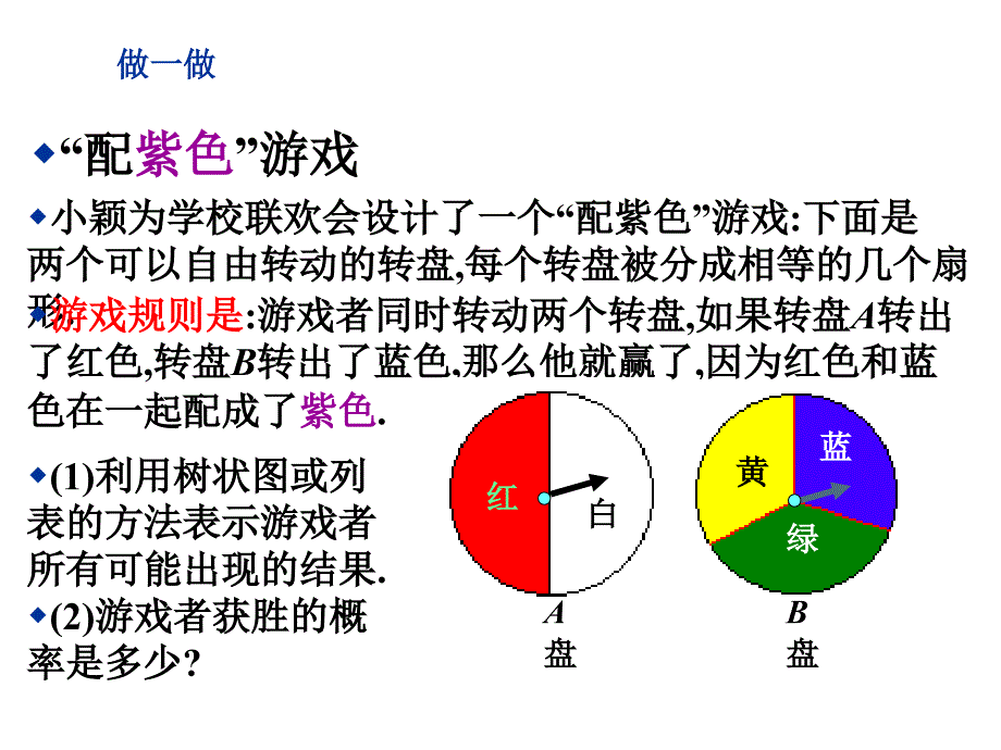 2014版九年级数学（北师大版）上册课件：31用树状图或表格求概率（1）_第3页