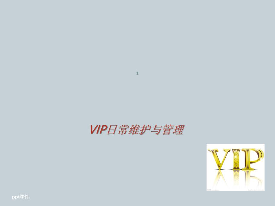 VIP维护与管理分解ppt课件_第1页