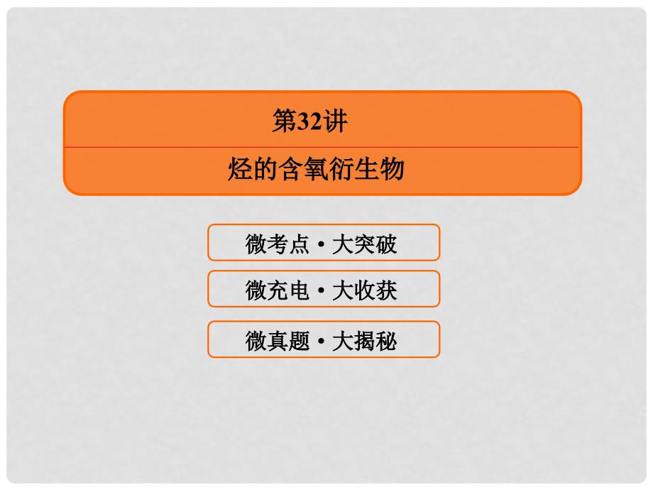 高考化学大一轮复习 32烃的含氧衍生物课件 新人教版_第2页