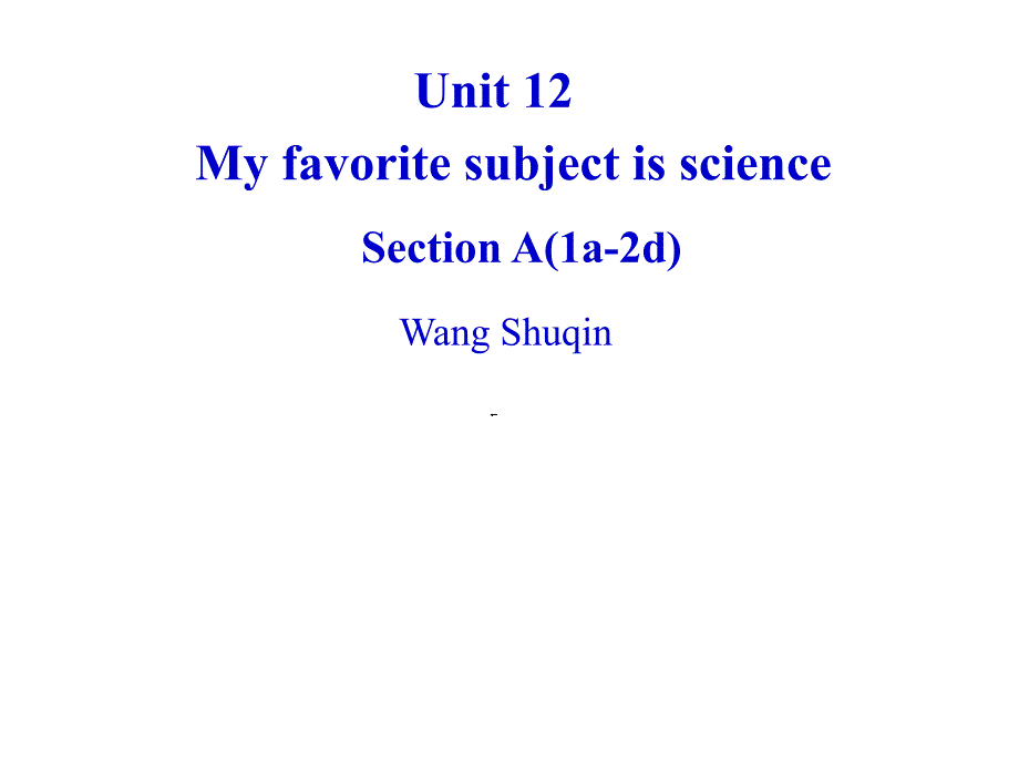 初中英语七年级上册My favorite subject is science_第1页