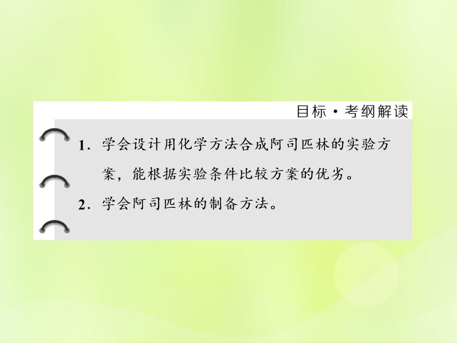 高中化学专题7物质的制备与合成课题2阿司匹林的合成课件苏教选修6_第2页