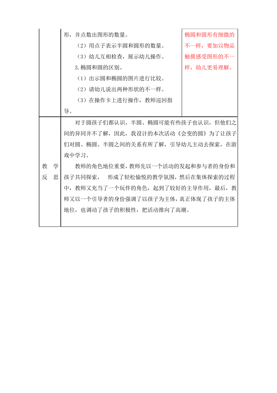 幼儿园数学教案：会变的圆及教学反思_第2页