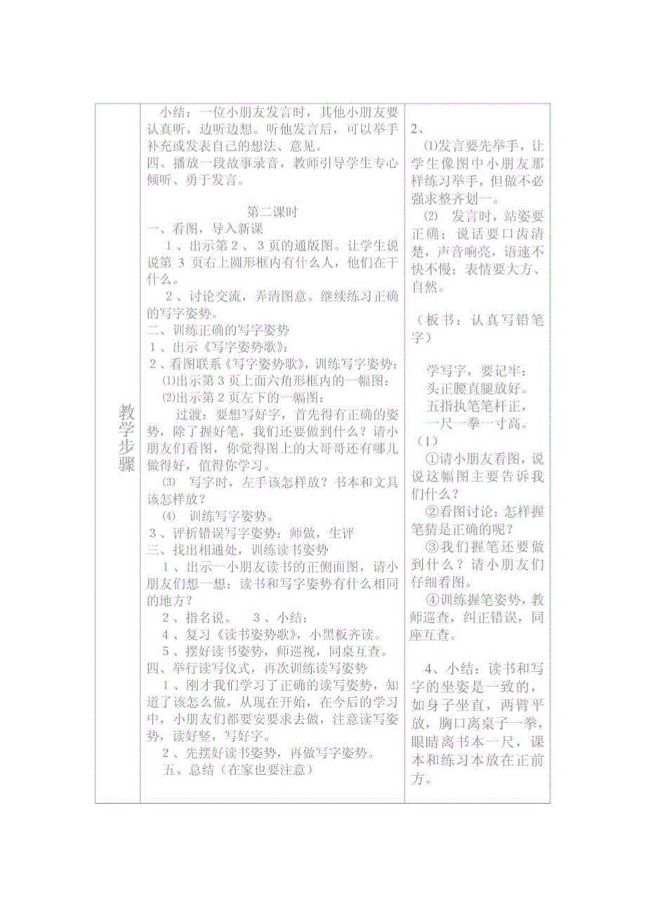 国标苏教版一年级下语文全册教案（表格式教案）_第2页