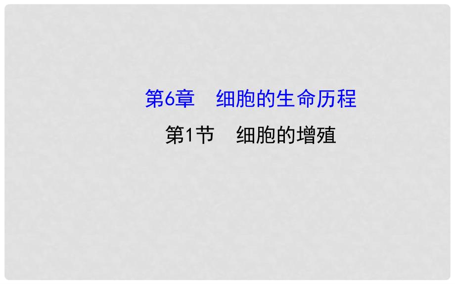 高考生物大一轮复习 6.1 细胞的增殖课件 新人教版必修1_第1页