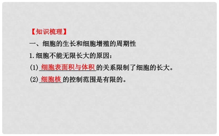 高考生物大一轮复习 6.1 细胞的增殖课件 新人教版必修1_第3页