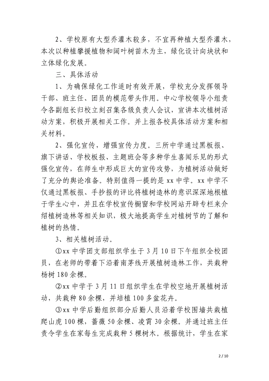 2023年部门植树节活动总结_第2页