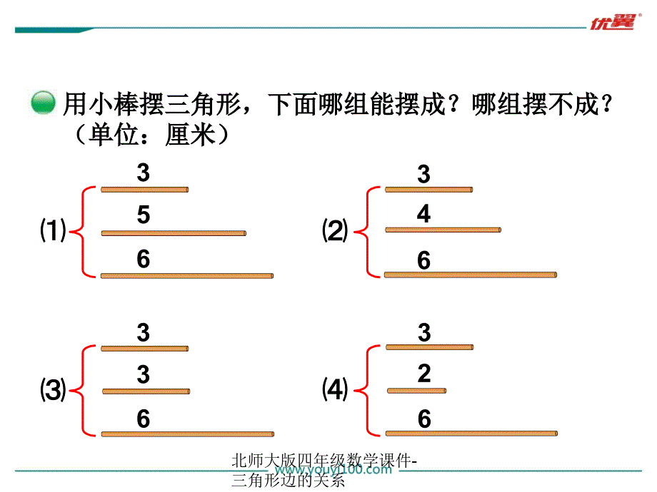 北师大版四年级数学课件三角形边的关系经典实用_第2页