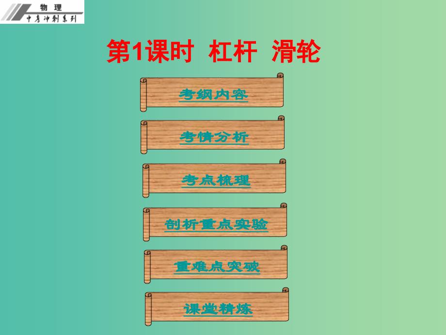 中考物理总复习 第十二章 简单机械课件.ppt_第2页