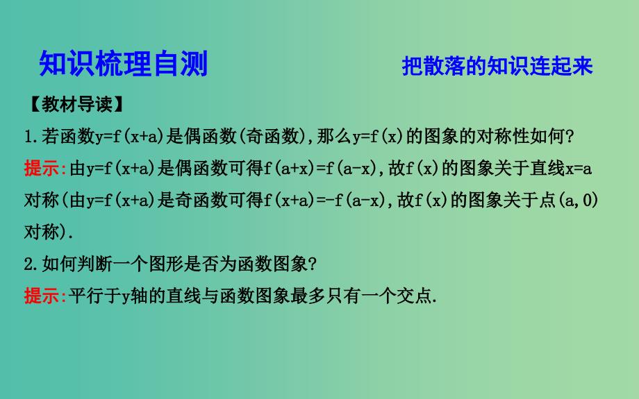 2019届高考数学一轮复习 第二篇 函数、导数及其应用 第7节 函数的图象课件 理 新人教版.ppt_第4页