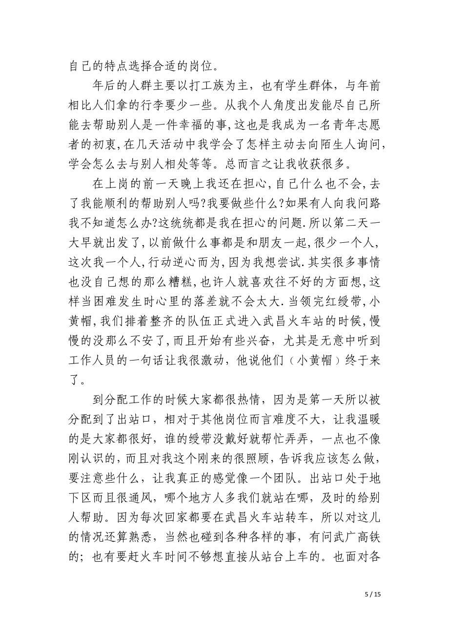 2023年春节志愿者活动总结_第5页