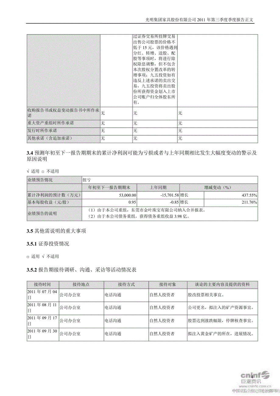 ST光明：第三季度报告正文_第4页