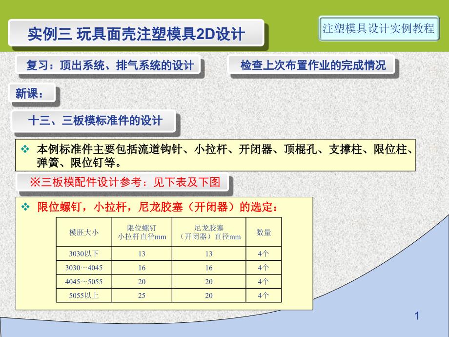 第11讲实例32D11三板模标准件的设计_第1页