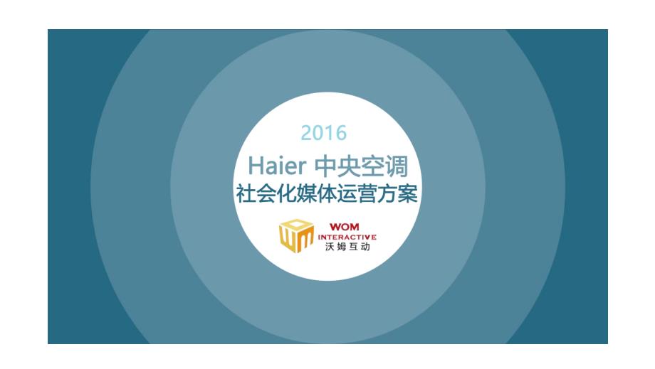 Haier中央空调社会化媒体运维运营比稿方案2016_第1页