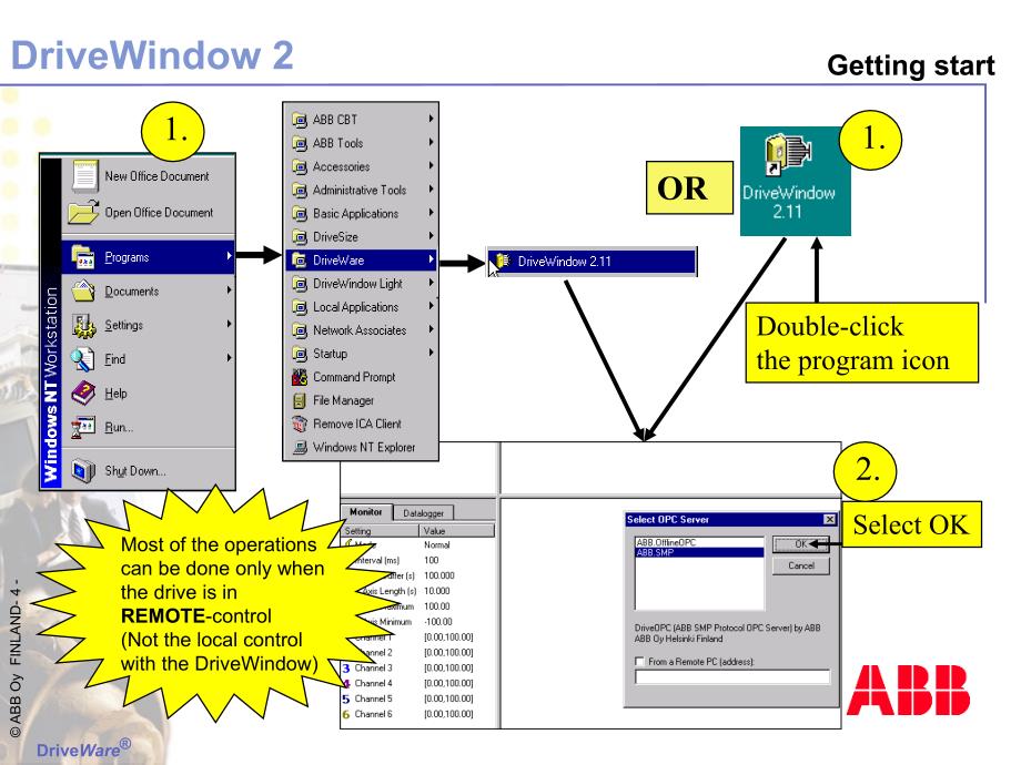 ABB传动调试软件DriveWindow介绍_第4页