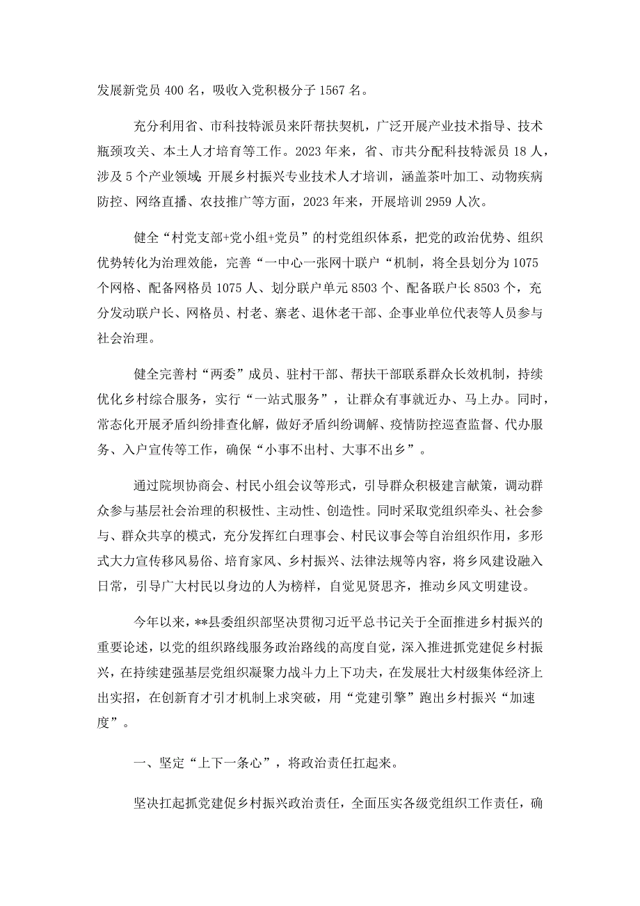 党建引领乡村振兴汇报材料_第2页