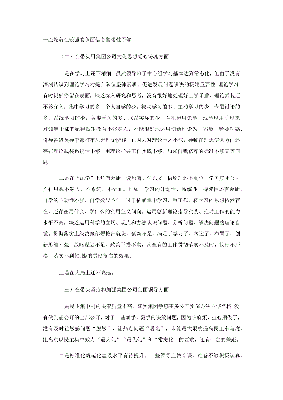 2023年班子对照检查材料范文集锦_第2页