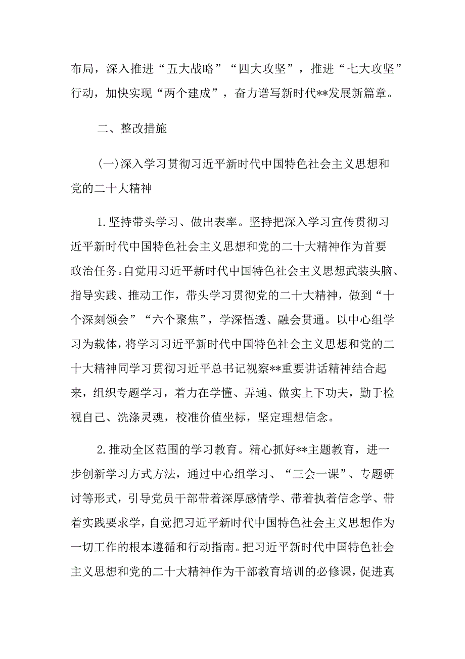 2023年班子整改落实方案精选多篇_第2页