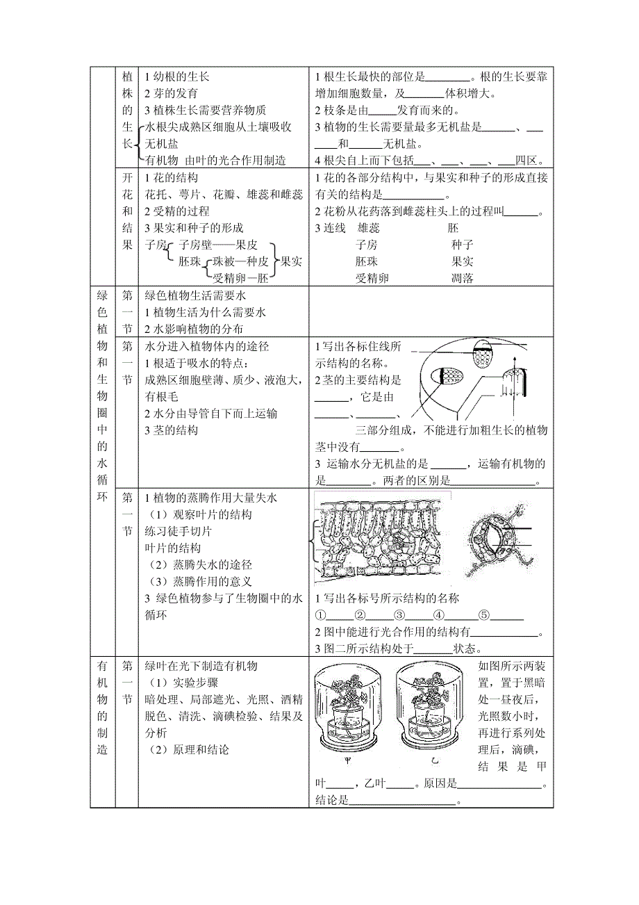 初中生物总复习教案及学案_第4页