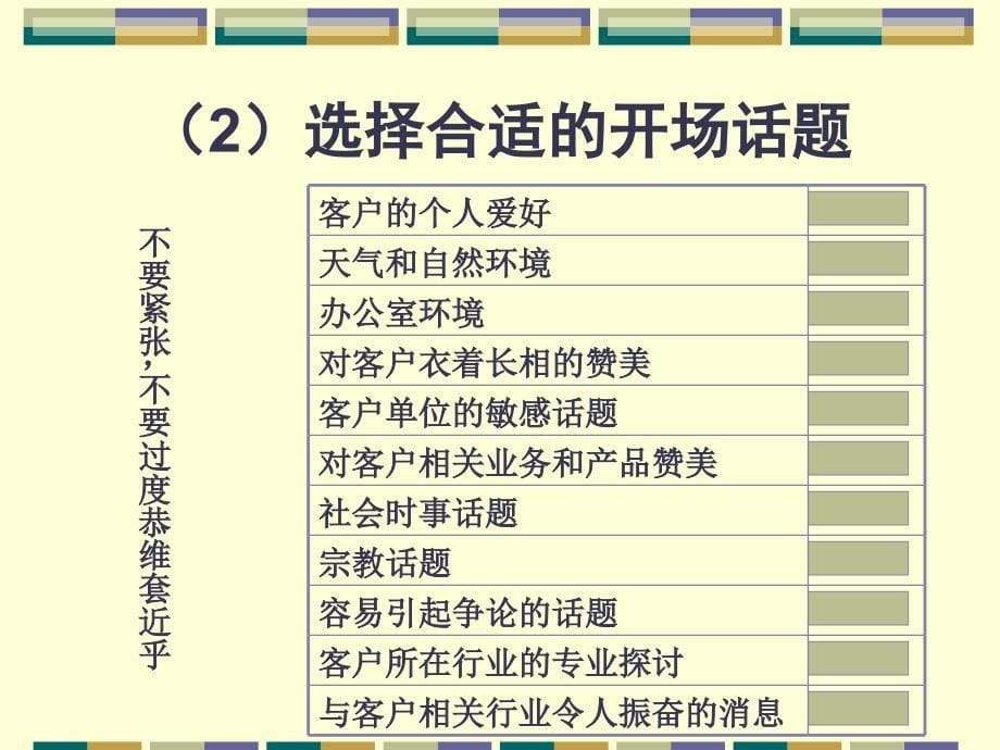 电话销售与成交巧建立良好开场_第5页